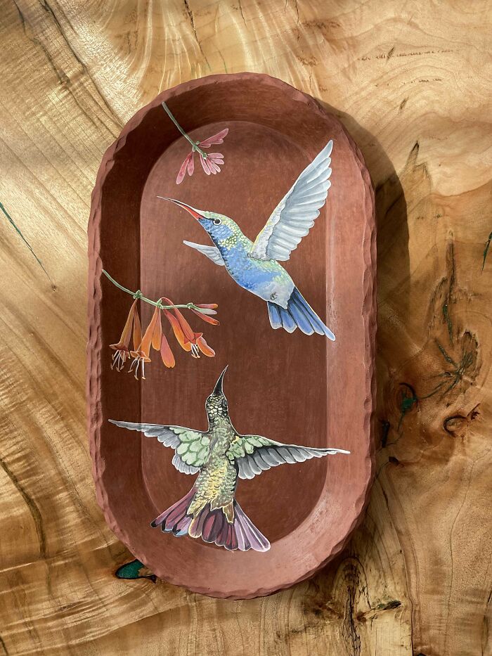 I Painted Three Black Clay Trays And Ready To Bisque Them!