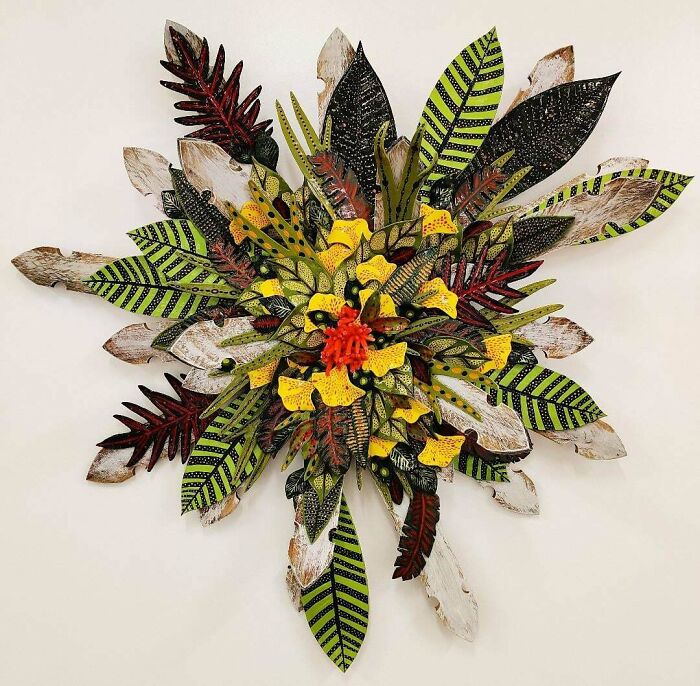 Hi! My Wife Is A Ceramacist And Sculptor And I Wanted To Show Her Latest Artwork On Here Because I Think It's Amazing. She Doesn't Use Reddit. All Of Her Cermaic Work Are Handbuilt And Then Colour Treated With Underglaze, Glazed And Fired To 1220c. This Piece Is About 120cmx120cm