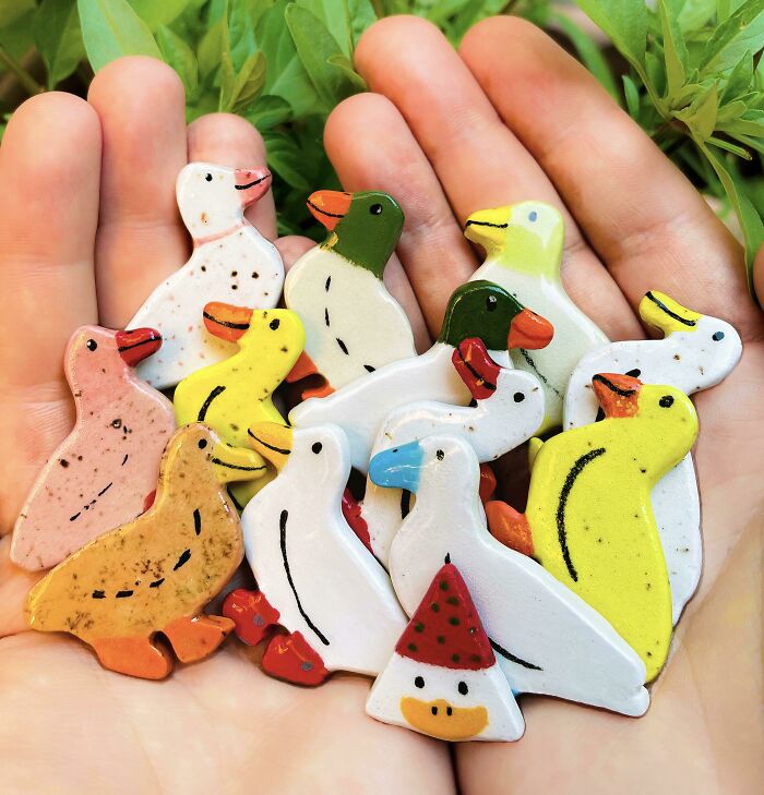 A Handful Of Ceramic Duckies I Made!