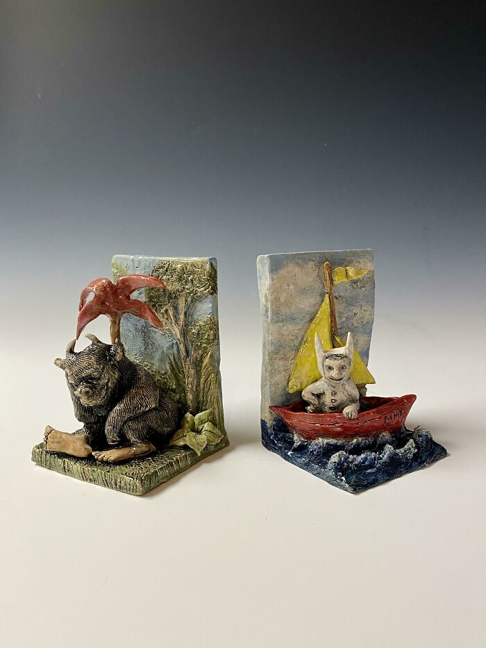 After Much Procrastination, My ‘Where The Wild Things Are’ Bookends Have Been Glazed