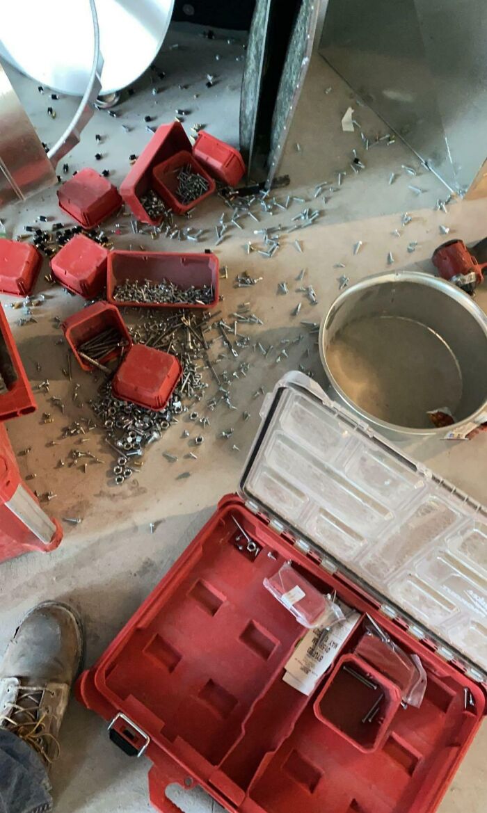 Trying To Finish Up A Last Minute Job. Don’t Forget To Latch Your Screw Boxes People