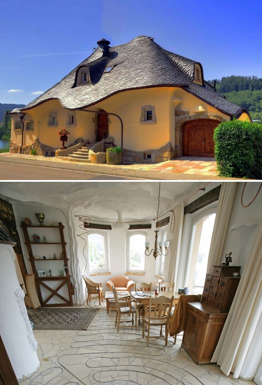 Low-Energy Organic House Design With "Wild Slate Roof", Germany