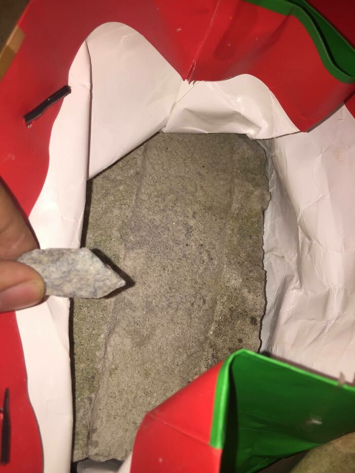 So This Is What I Got On My Class Secret Santa A Hollow Block (I'm Not Mad They Gave Me My Real Gift After But It Was Funny)