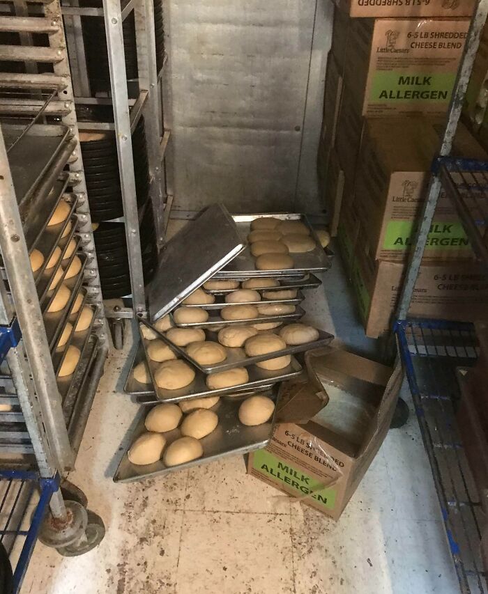 My Manager Made This Mess And Made Me Pick It Up. Meanwhile, She Was Sitting On A Counter Facetiming Someone And Blasting Music