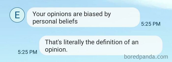 Opinions Must Be Objective