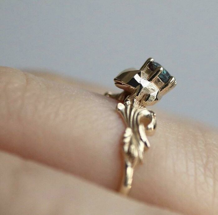 Custom Alexandrite Bulbasaur Ring By Soulbound NYC