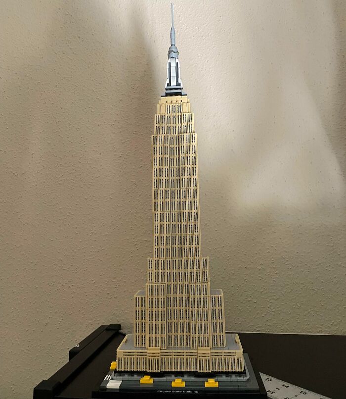 Detailed LEGO build of the Empire State Building showcasing incredible craftsmanship and impressive architectural design.