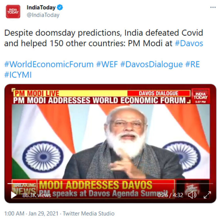 84 Days Before India Posted Highest Single-Day Surge In Coronavirus Cases, Pm Modi Celebrated 'Triumph' Over Covid-19