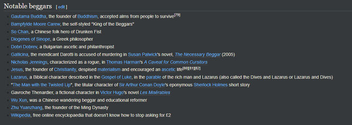 The Most Notable Beggar In History