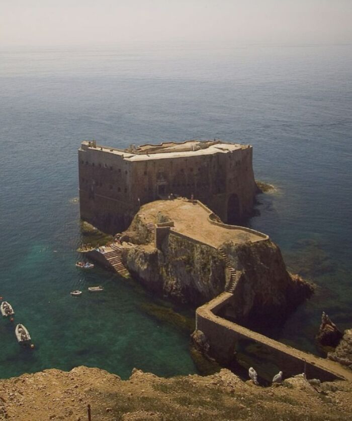 Berlengas bridge in the ocean