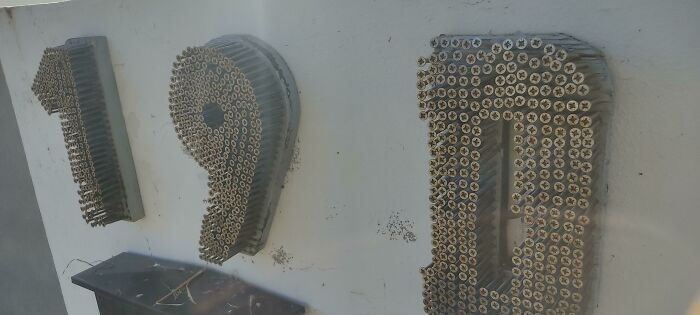 Found This While Jogging. Dude Used More Screws On His House Number Than On The Own House
