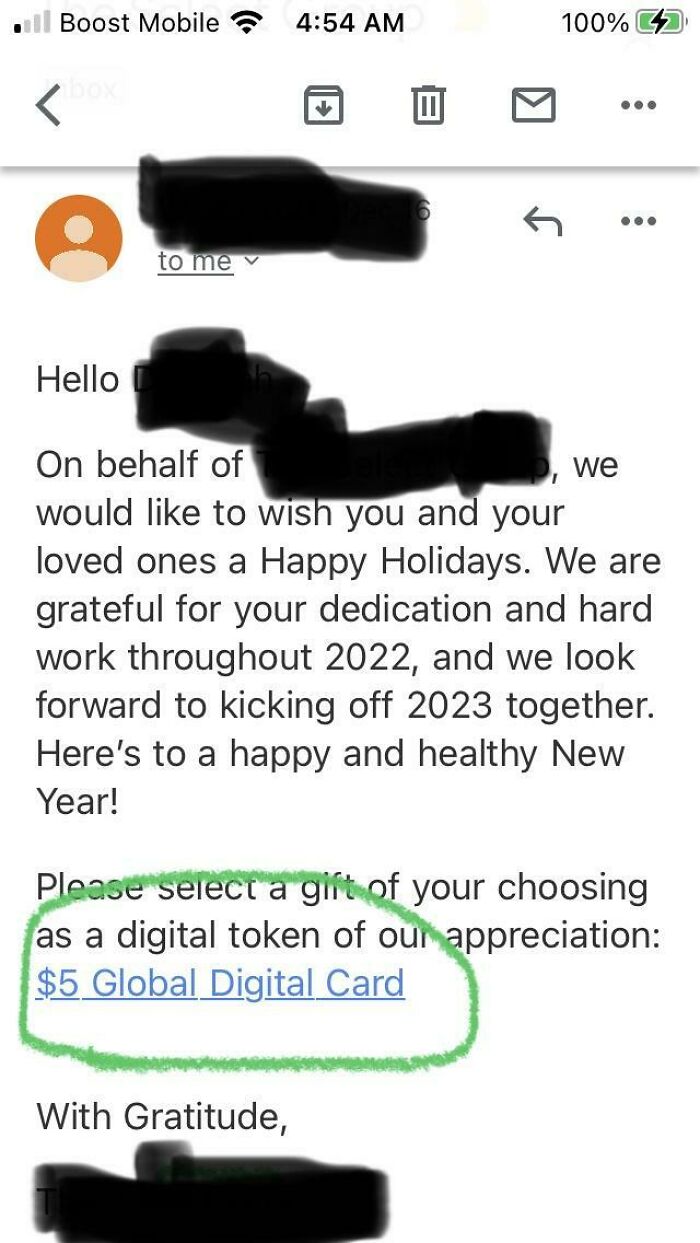 Ladies And Gentlemen, This Year’s Holiday Bonus