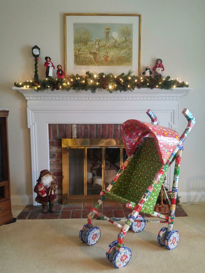 Taking Gift Disguising To A New Level. This Is Just A Golf Umbrella And Was Constructed Out Of Cardboard And Duct Tape