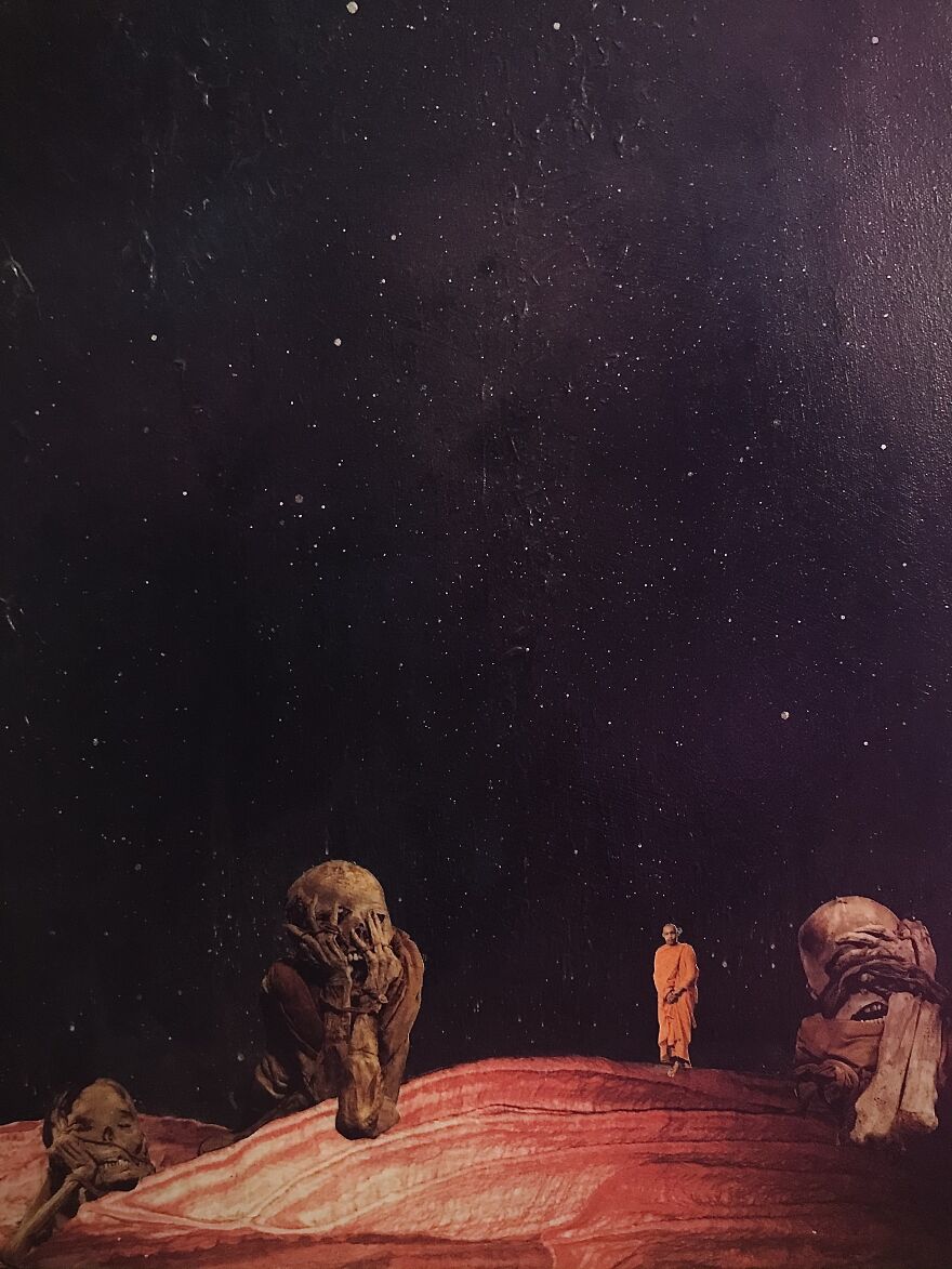 I Upcycle Canvases, Cut Up Magazines, And Use Paints To Make My Art (20 Pics)