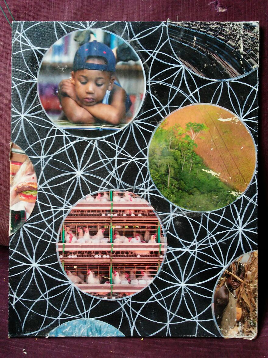 I Upcycle Canvases, Cut Up Magazines, And Use Paints To Make My Art (20 Pics)