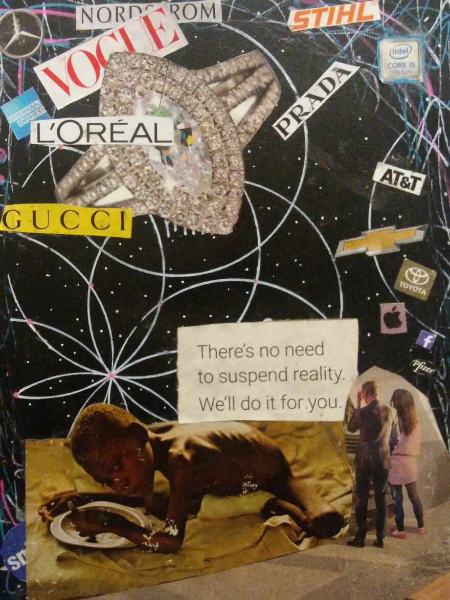 I Upcycle Canvases, Cut Up Magazines, And Use Paints To Make My Art (20 Pics)