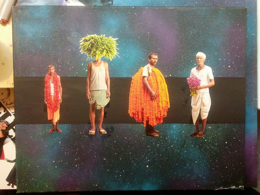 I Upcycle Canvases, Cut Up Magazines, And Use Paints To Make My Art (20 Pics)