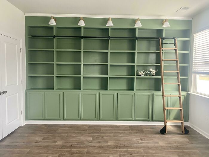 This Week I Finished Building My Built In Book Cases! I’m In Love 🥰