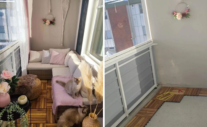 Decorated My Balcony! Ready For Summer. (After & Before Pic)