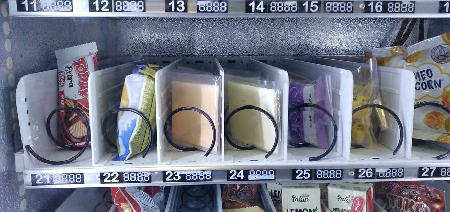 The Vending Machine At My Campus Sells Cheese Slices.