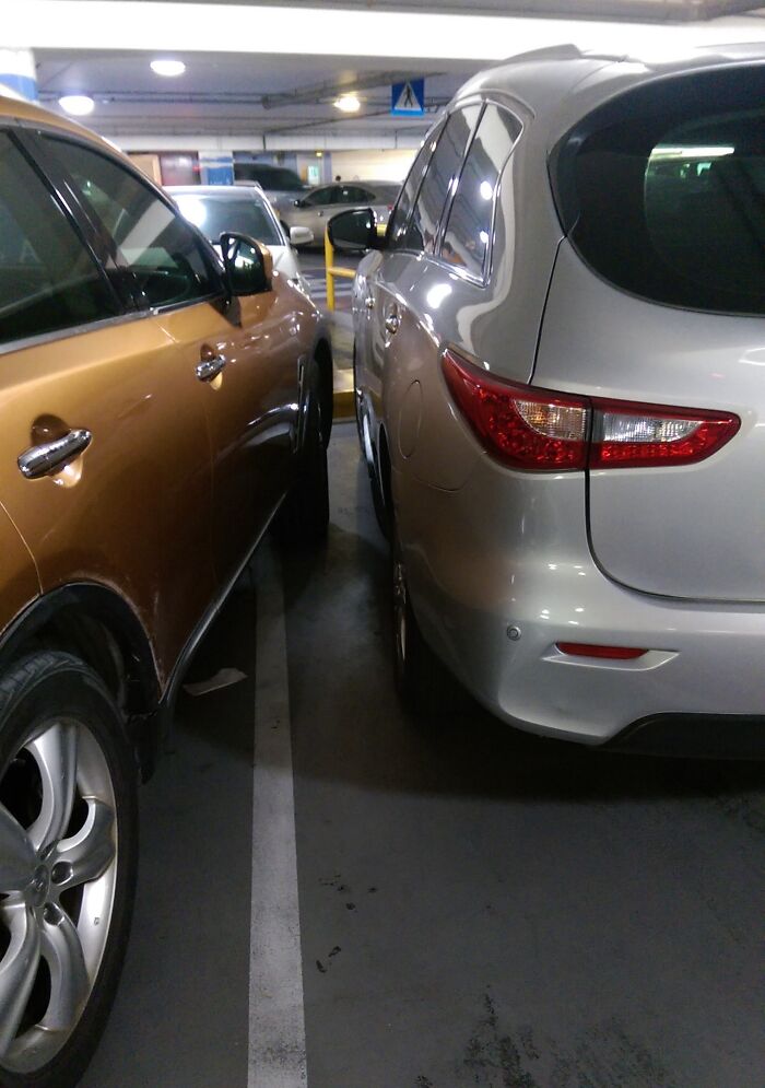 Returned To My Car To Find This Jerk Blocking My Driver's Door