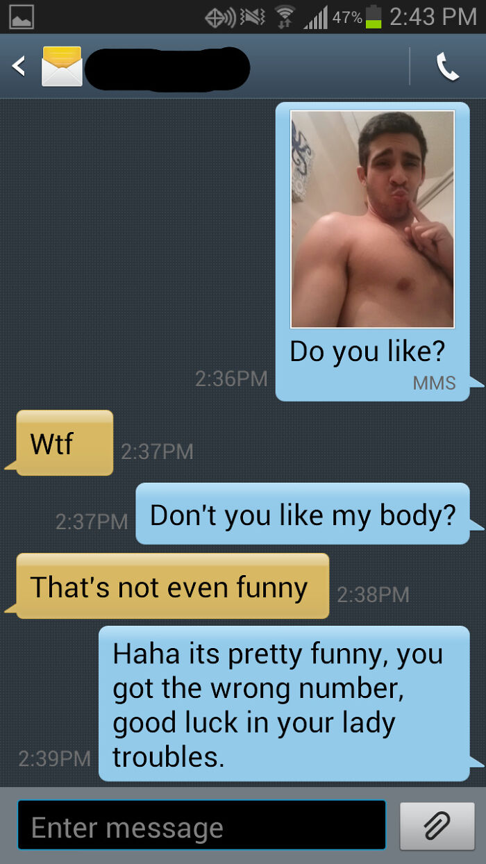 Some Guy Texted Me Thinking I'm A Girl From The Night Before, So I Decide To Have Some Fun With It. Guy Doesn't Care That I May Have Just Killed A Kid, As Long As I Send Some "Sexxxy Bathroom" Pictures