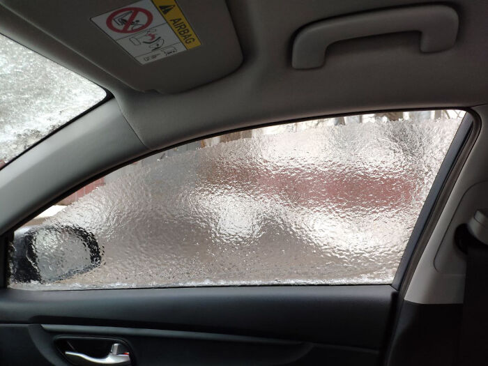 Photo From My Car From This Winter. The Window Is Completely Opened