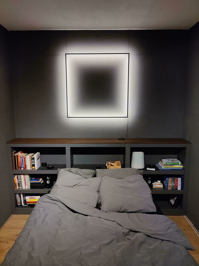 Finally Finished My Built-In Billy Headboard!