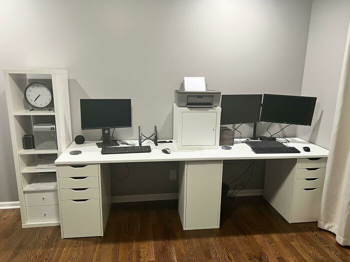 Two Person Desk - My Wife And I Occasionally Each Work From Home So I Put This Together