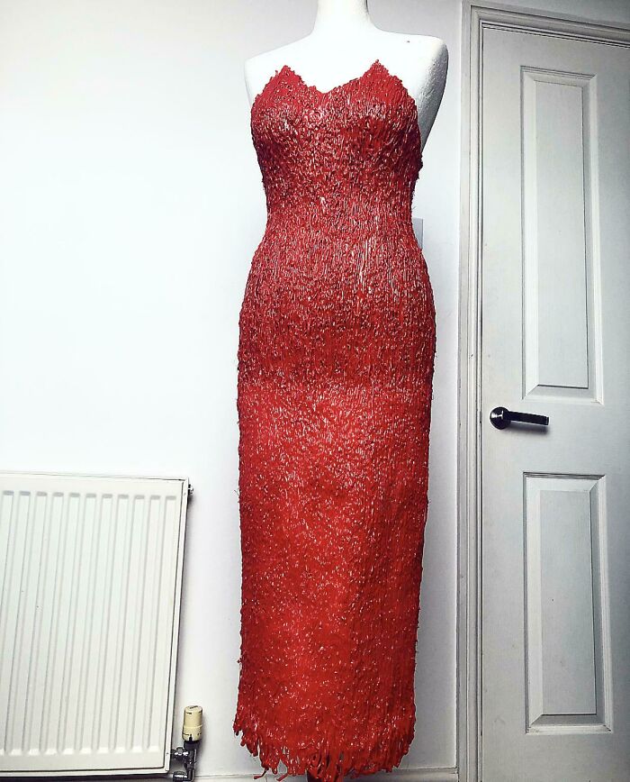 I Made A Halloween "Dripping Blood"-Inspired Dress Entirely Out Of Hot Glue