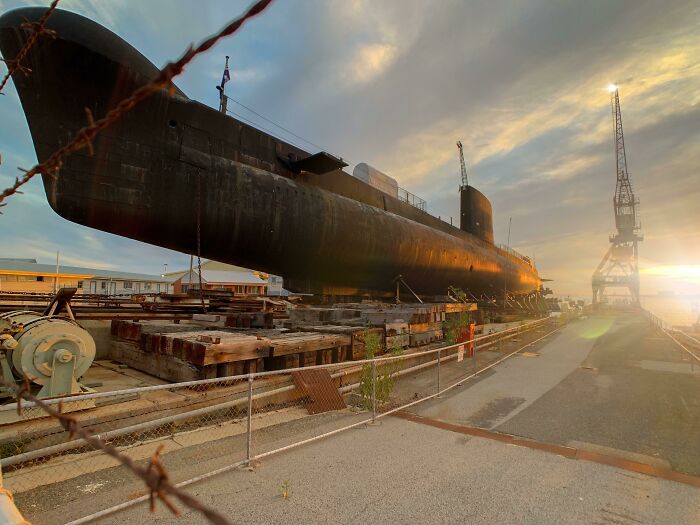 Went Exploring Today, Found A Damn Submarine. The Size Of This Thing Was Incredible!