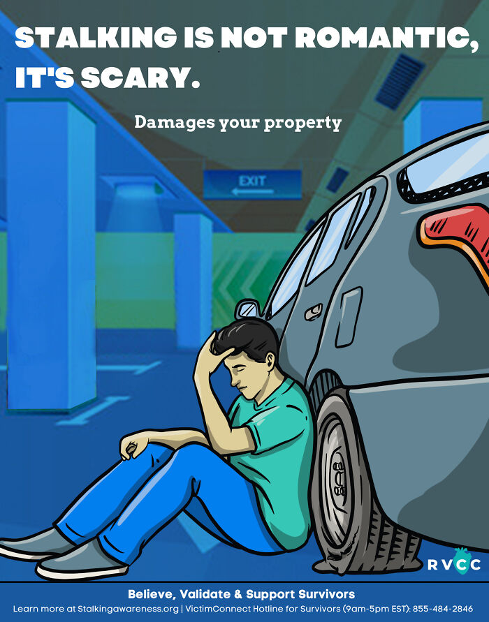 8 Illustrations That Demonstrate What Stalking Looks Like