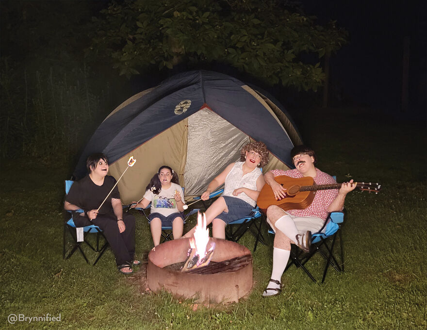 An Awkward Photoshopped Family Calendar For The Year 2023 Of Me, Myself, And I