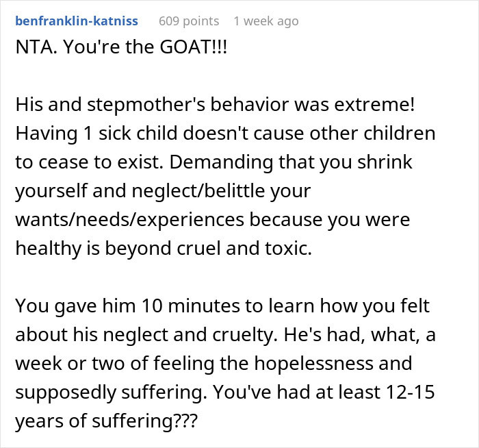 Father Forgot About His Daughter's Existence After Her Half-Brother Got Cancer, More Than A Decade Later Tries To Reconnect With Her, But She Shuts Him Down Father Forgot About His Daughter's Existence After Her Half-Brother Got Cancer, More Than A Decade Later Tries To Reconnect With Her, But She Shuts Him Down