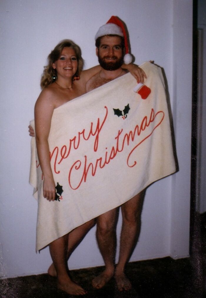 Just A Couple Of Newlyweds Enjoying Their First Christmas Together