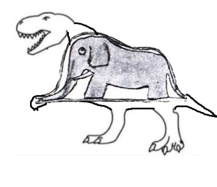 A Challenge Is Made To Twitter Users, Where A Dinosaur Should Be Completed By Proving That The A.i. It's Not Necessary (30 Pics)