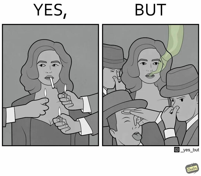 Artist Criticizes Our Society By Showing Two Different Sides Of The Same Story (25 New Comics)