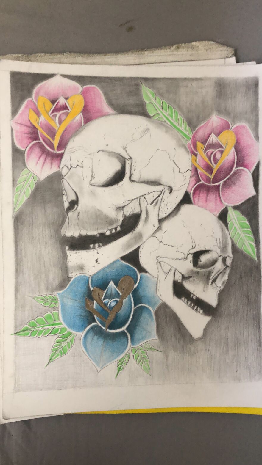 Skull And Flowers