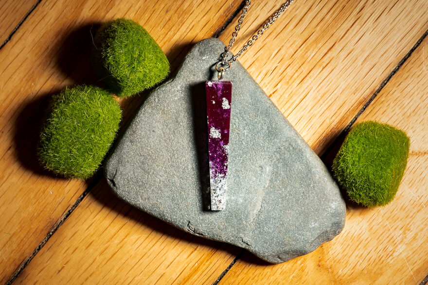 Alcohol Ink And Silver Flakes