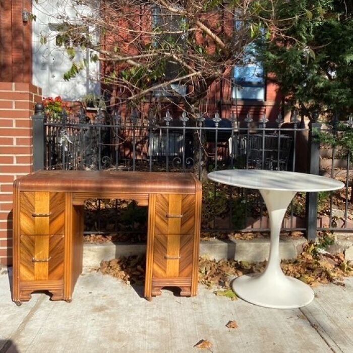 Much Beloved Art Deco Desk And Little Tulip Table!