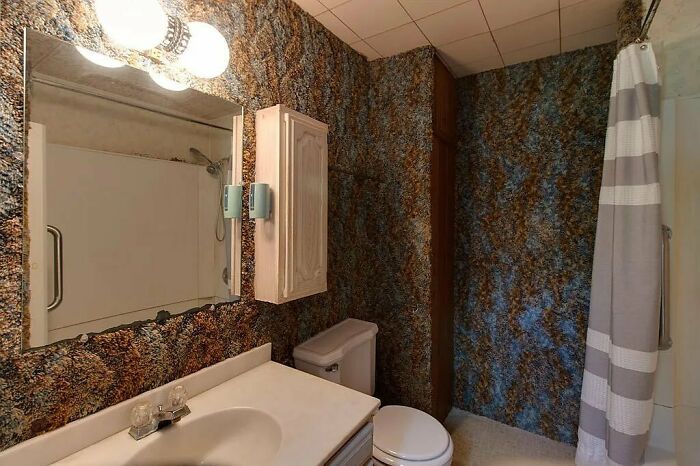 Furry. Bathroom. Walls