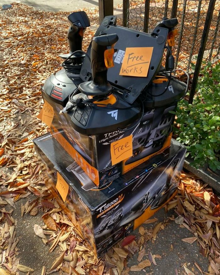 For A Very Specific Stooper… There’s A Stack Of Thrustmaster Flight Simulation Equipment