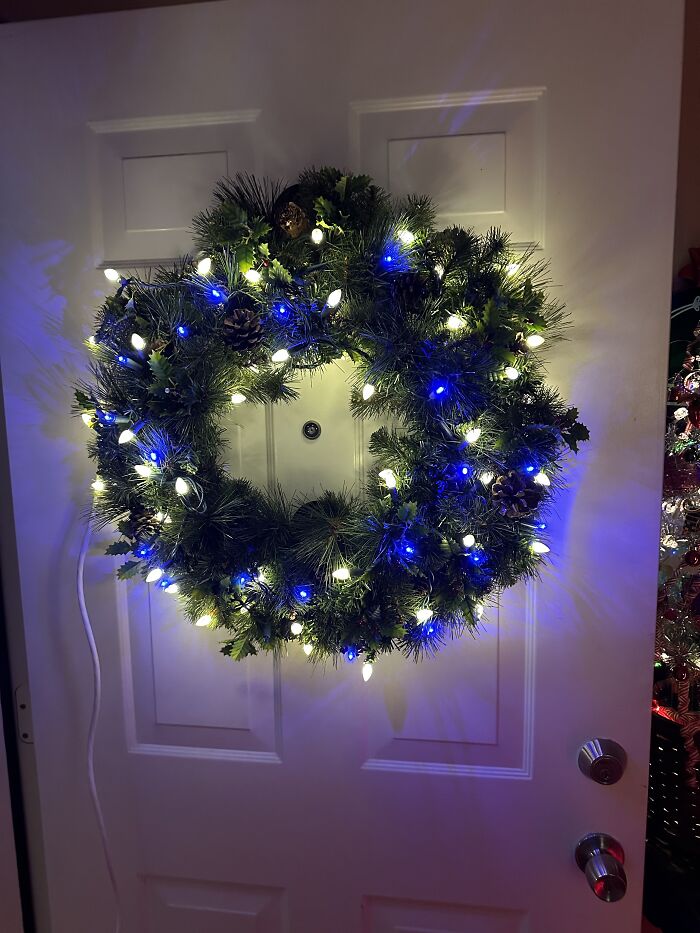 Another Of My Christmas Wreaths (#3 Of 4) At The Front Door