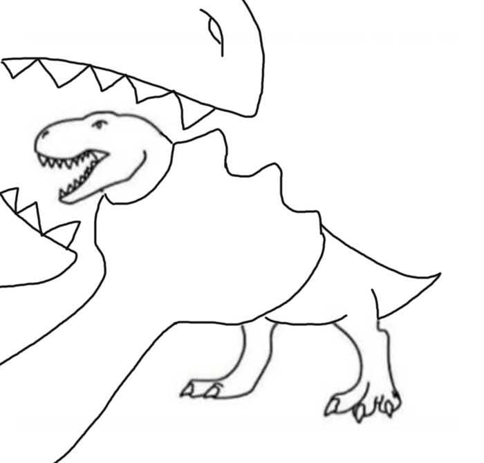 A Challenge Is Made To Twitter Users, Where A Dinosaur Should Be Completed By Proving That The A.i. It's Not Necessary (30 Pics)