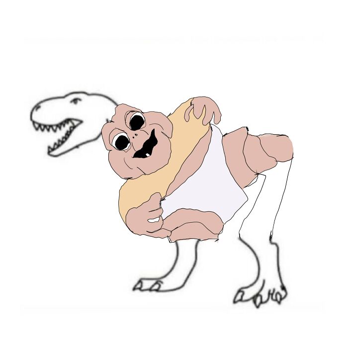 A Challenge Is Made To Twitter Users, Where A Dinosaur Should Be Completed By Proving That The A.i. It's Not Necessary (30 Pics)