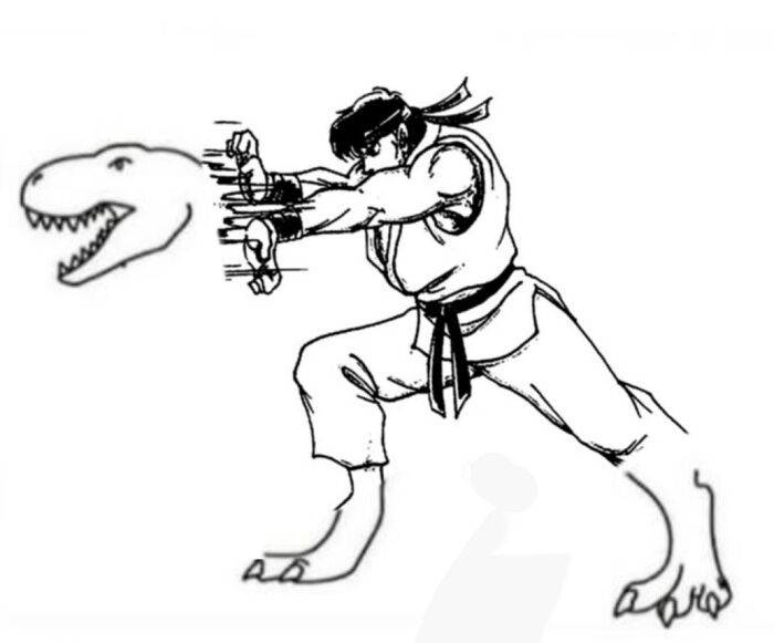 A Challenge Is Made To Twitter Users, Where A Dinosaur Should Be Completed By Proving That The A.i. It's Not Necessary (30 Pics)