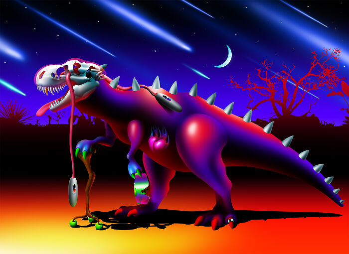 A Challenge Is Made To Twitter Users, Where A Dinosaur Should Be Completed By Proving That The A.i. It's Not Necessary (30 Pics)