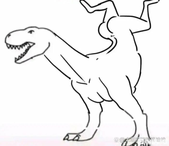 A Challenge Is Made To Twitter Users, Where A Dinosaur Should Be Completed By Proving That The A.i. It's Not Necessary (30 Pics)