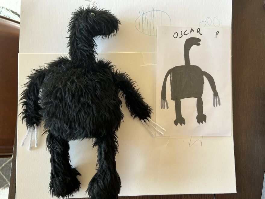 This Teacher Creates Stuffed Animals Based On Her Students' Drawings (12 Pics)