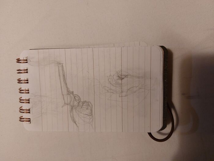 Hand Page. I Love Drawing Hands And I Think This Is Some Of My Best Work. (Tw; Smoking Gun, No Blood Or Violence)